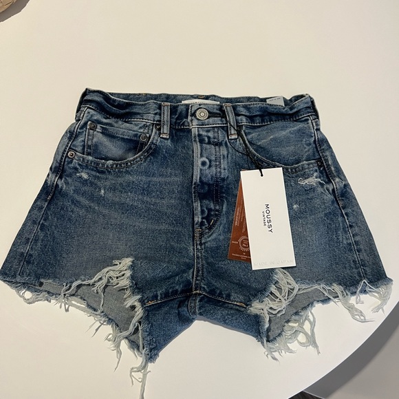 MOUSSY VINTAGE MV REEDY SHORTS IN BLUE - Picture 2 of 3